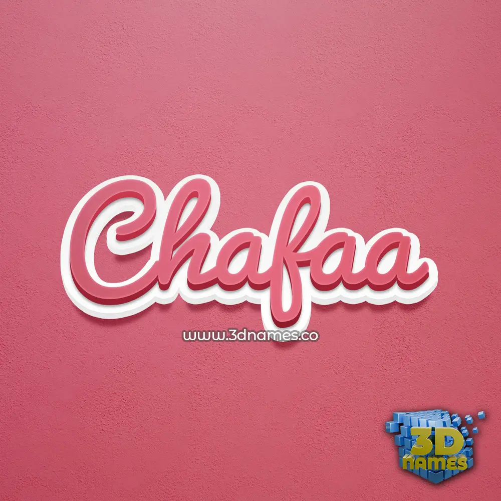 chafaa in Red Scribble style - 3D name wallpaper