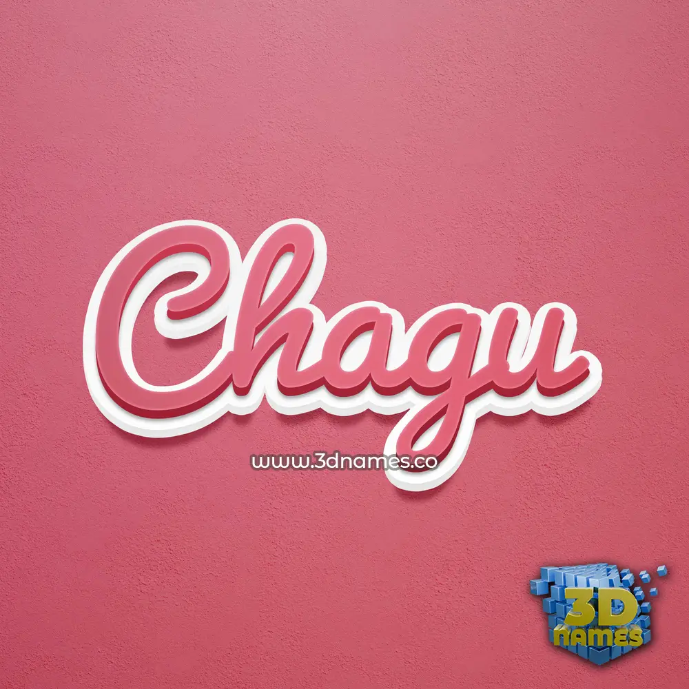chagu in Red Scribble style - 3D name wallpaper