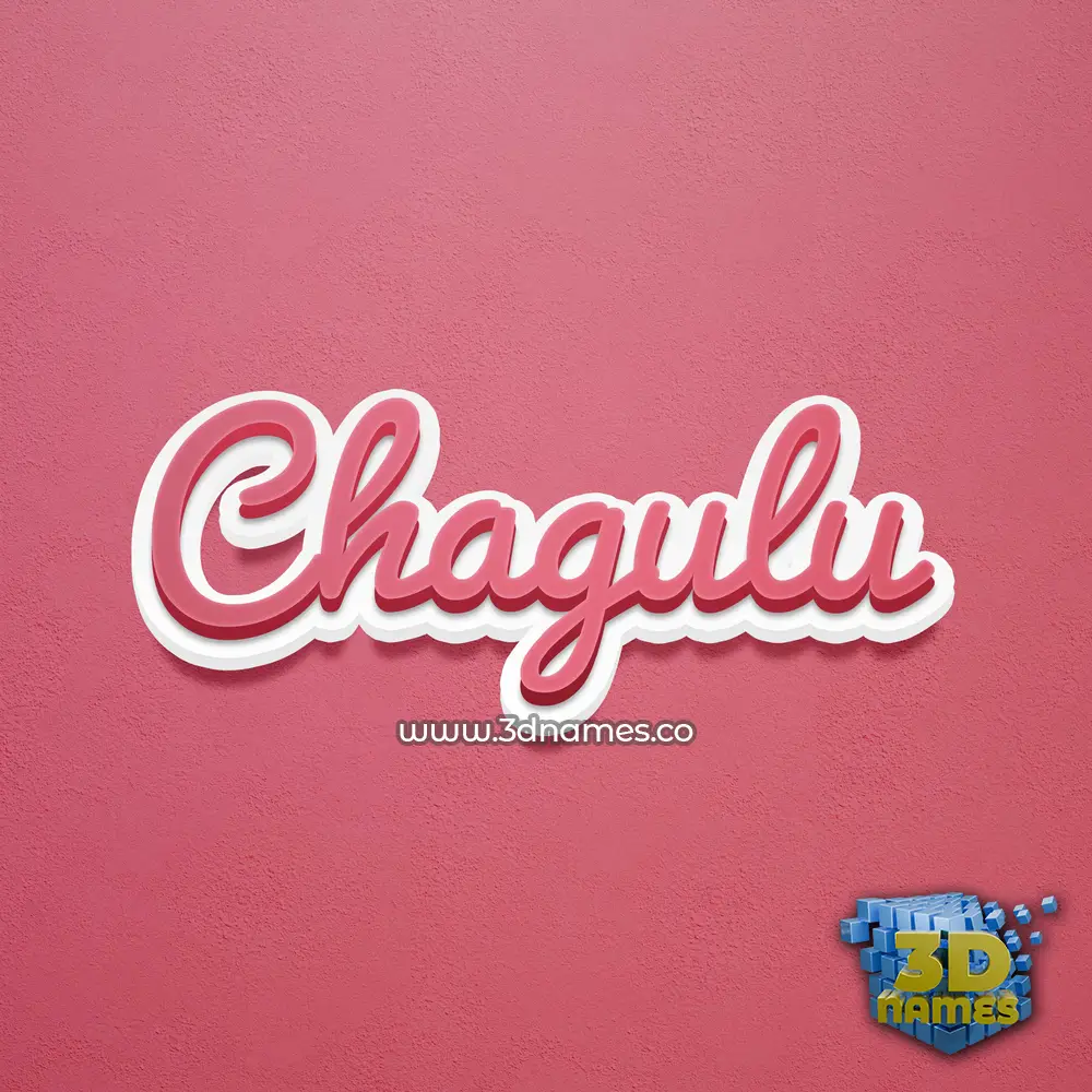 chagulu in Red Scribble style - 3D name wallpaper