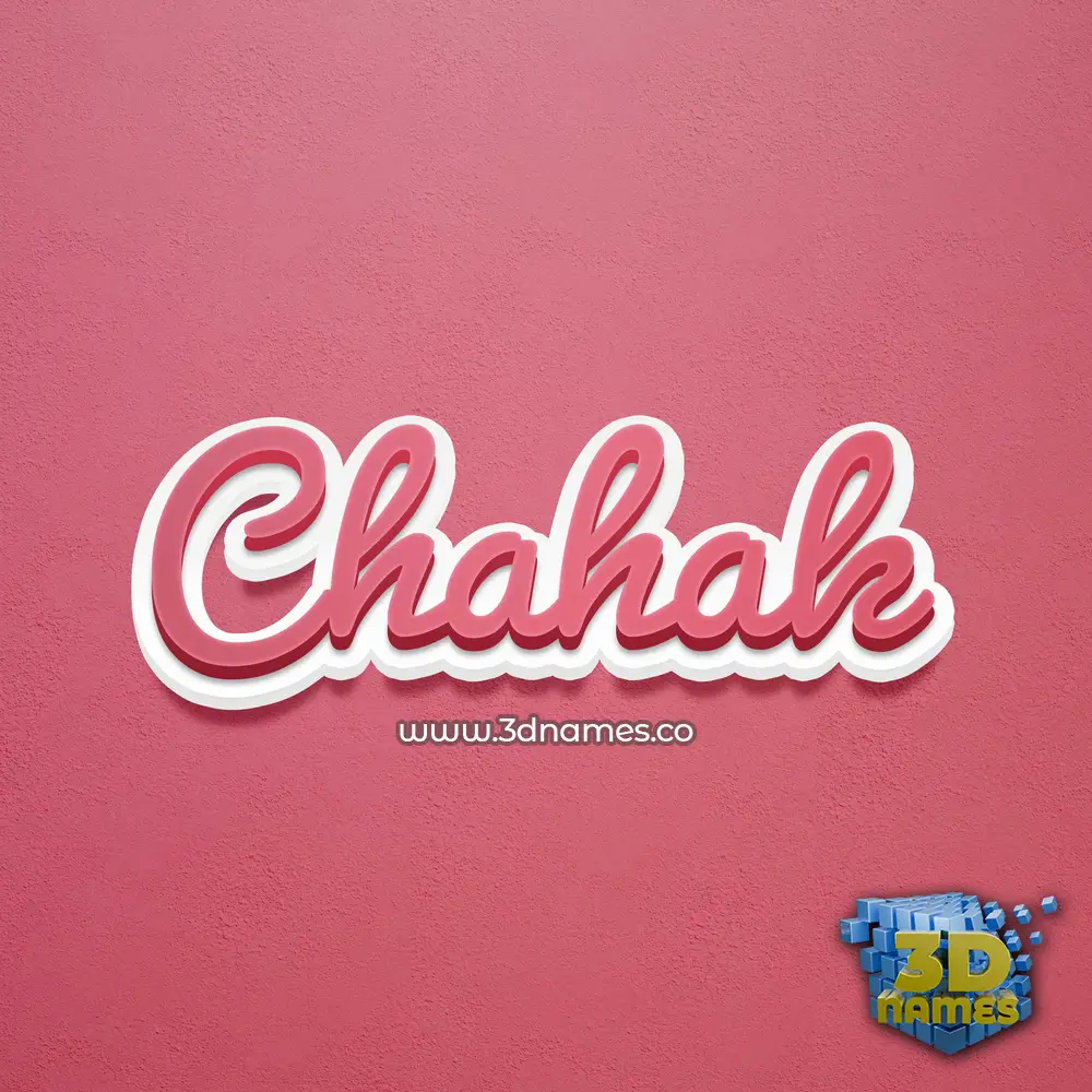 chahak in Red Scribble style - 3D name wallpaper
