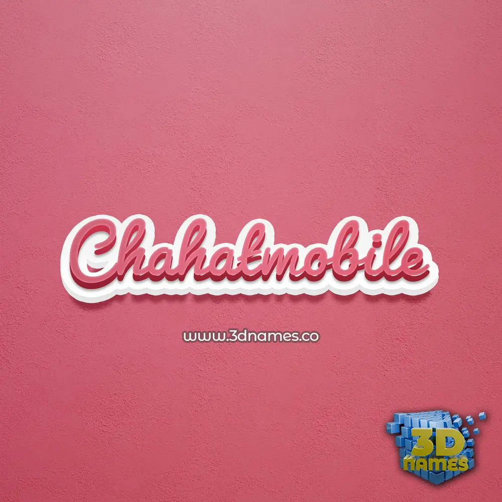 chahatmobile in Red Scribble style - 3D name wallpaper