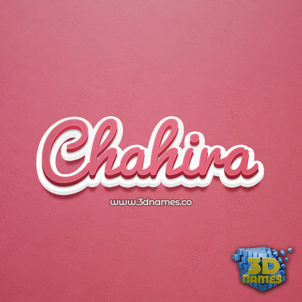 chahira in Red Scribble style - 3D name wallpaper