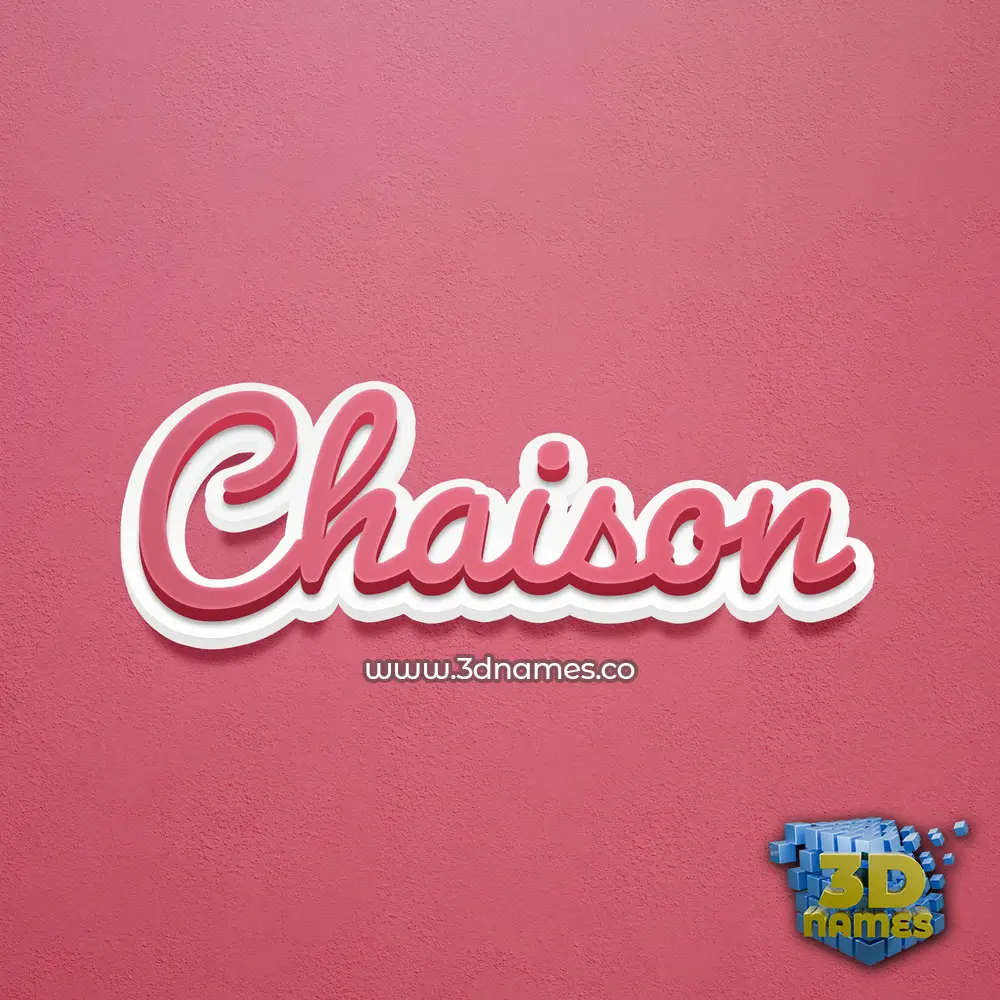 chaison in Red Scribble style - 3D name wallpaper