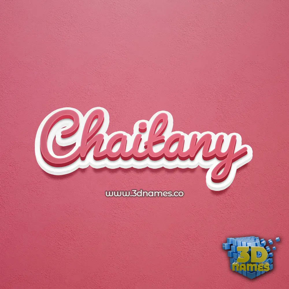 chaitany in Red Scribble style - 3D name wallpaper