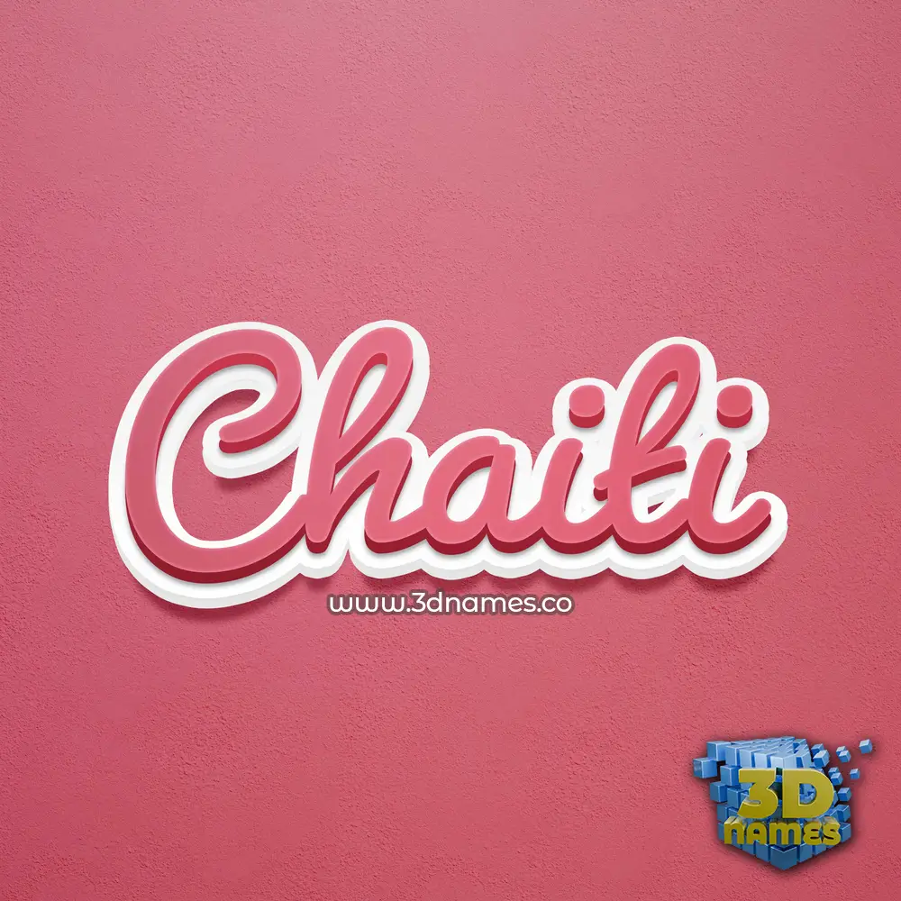 chaiti in Red Scribble style - 3D name wallpaper