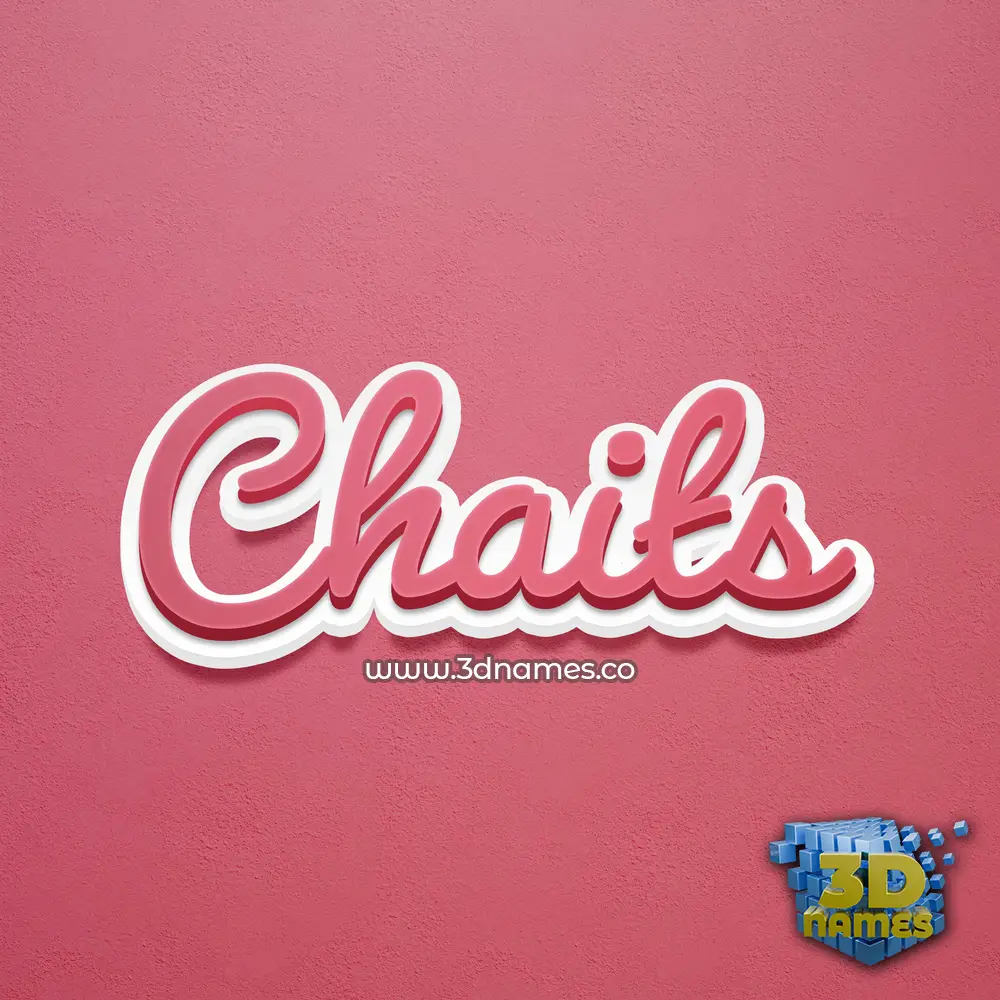 chaits in Red Scribble style - 3D name wallpaper