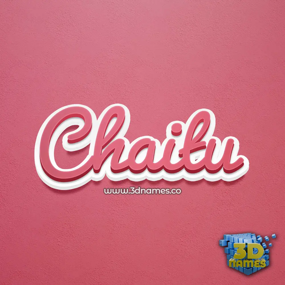 chaitu in Red Scribble style - 3D name wallpaper