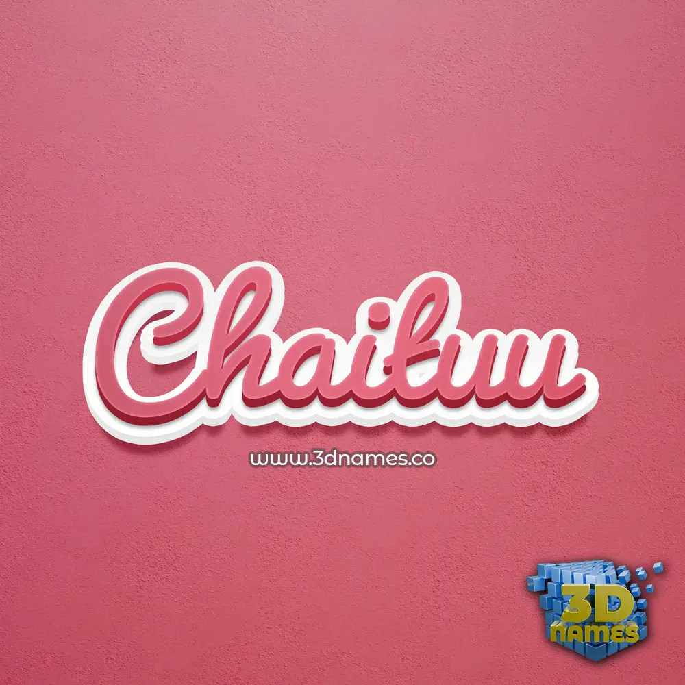 chaituu in Red Scribble style - 3D name wallpaper