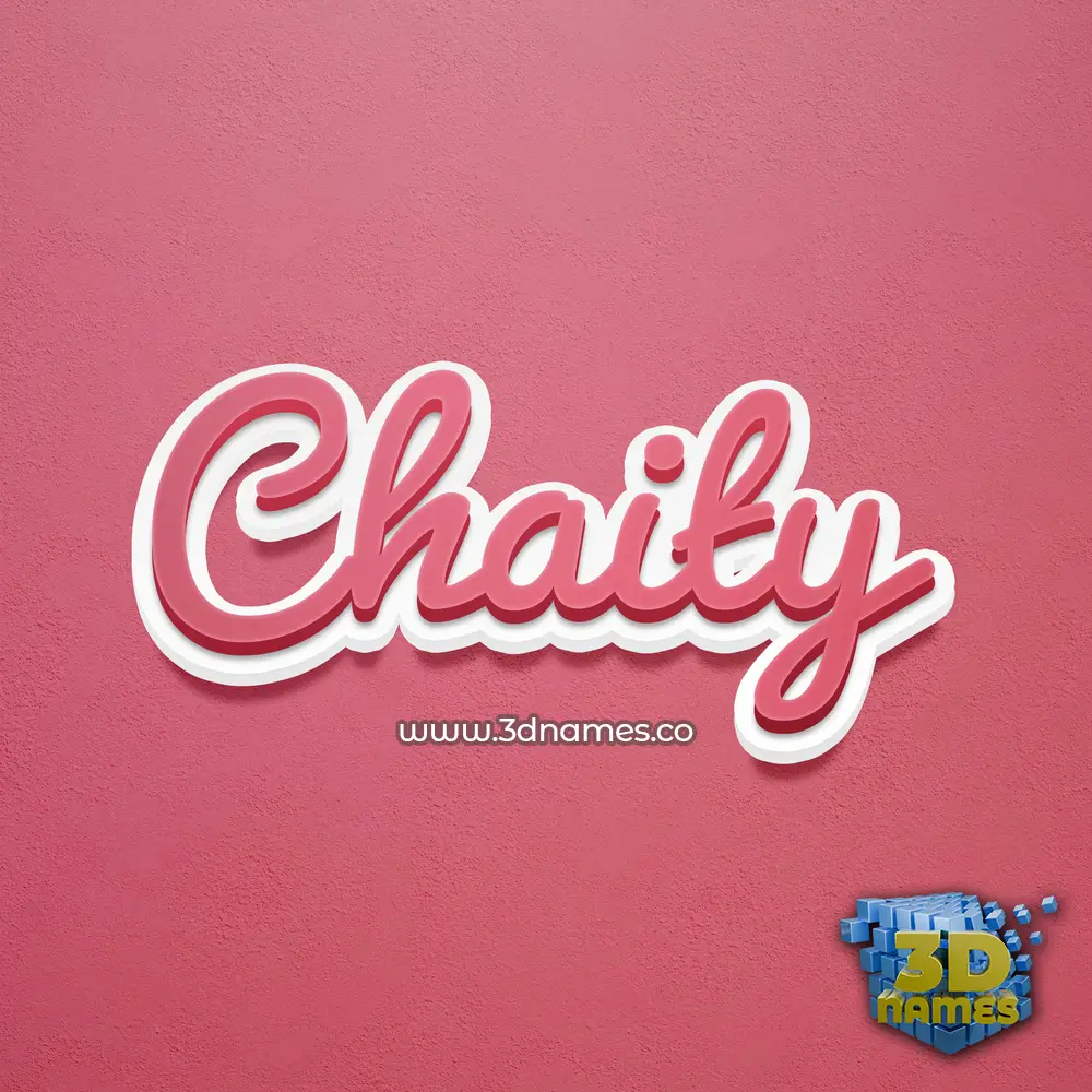 chaity in Red Scribble style - 3D name wallpaper