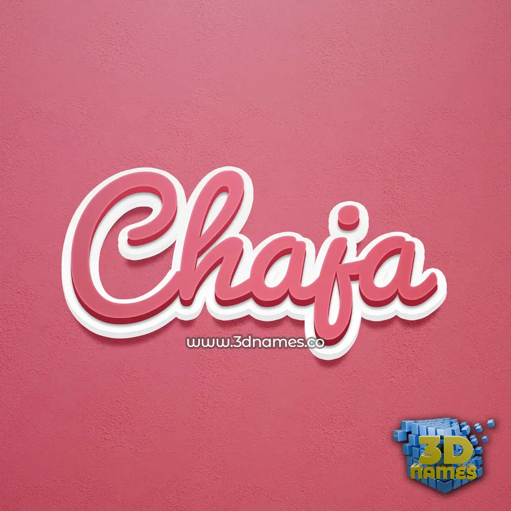 chaja in Red Scribble style - 3D name wallpaper