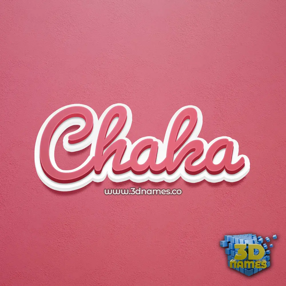 chaka in Red Scribble style - 3D name wallpaper