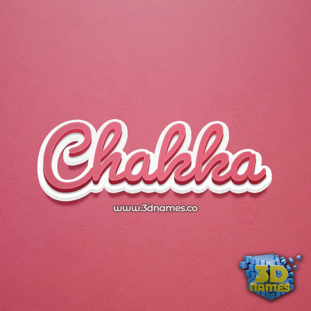 chakka in Red Scribble style - 3D name wallpaper