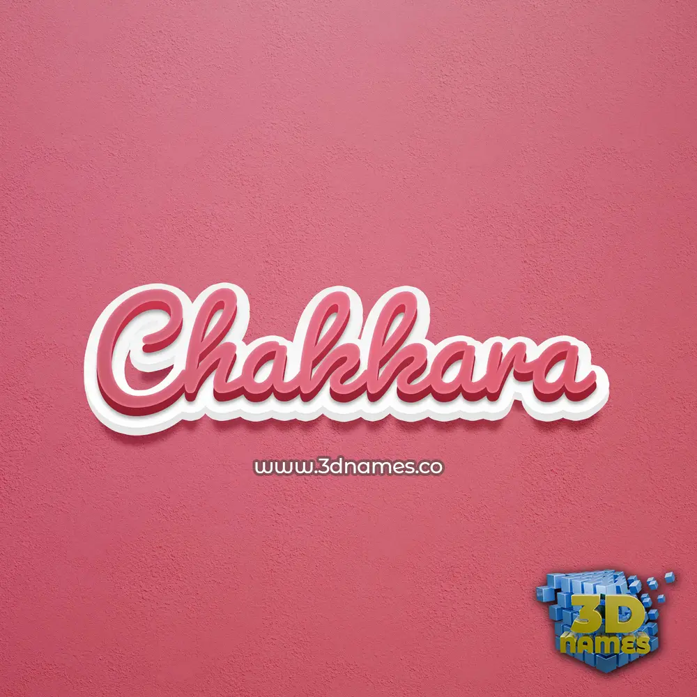chakkara in Red Scribble style - 3D name wallpaper