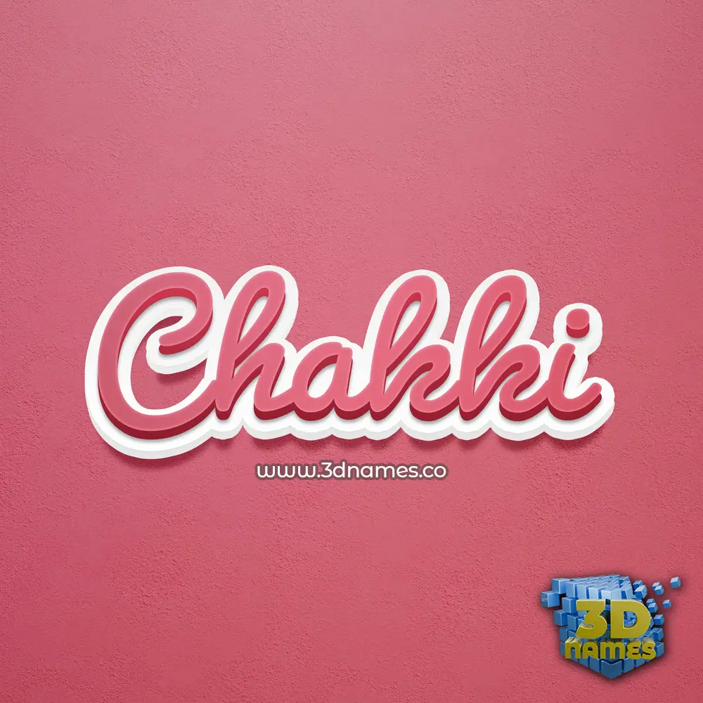 chakki in Red Scribble style - 3D name wallpaper
