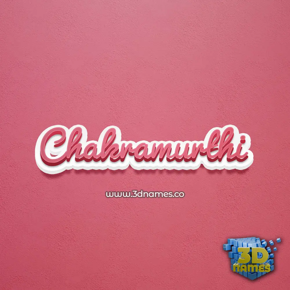 chakramurthi in Red Scribble style - 3D name wallpaper