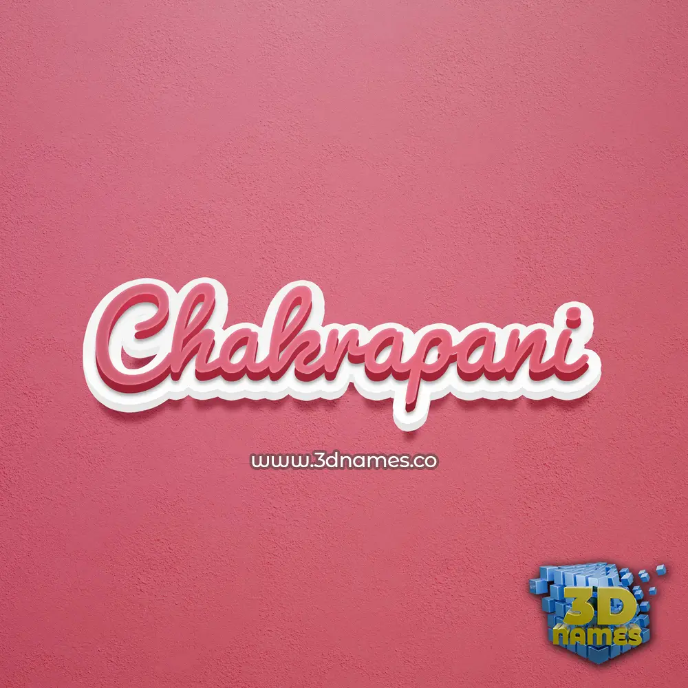 chakrapani in Red Scribble style - 3D name wallpaper