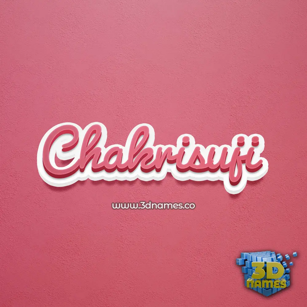chakrisuji in Red Scribble style - 3D name wallpaper