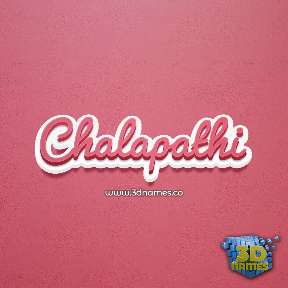 chalapathi in Red Scribble style - 3D name wallpaper