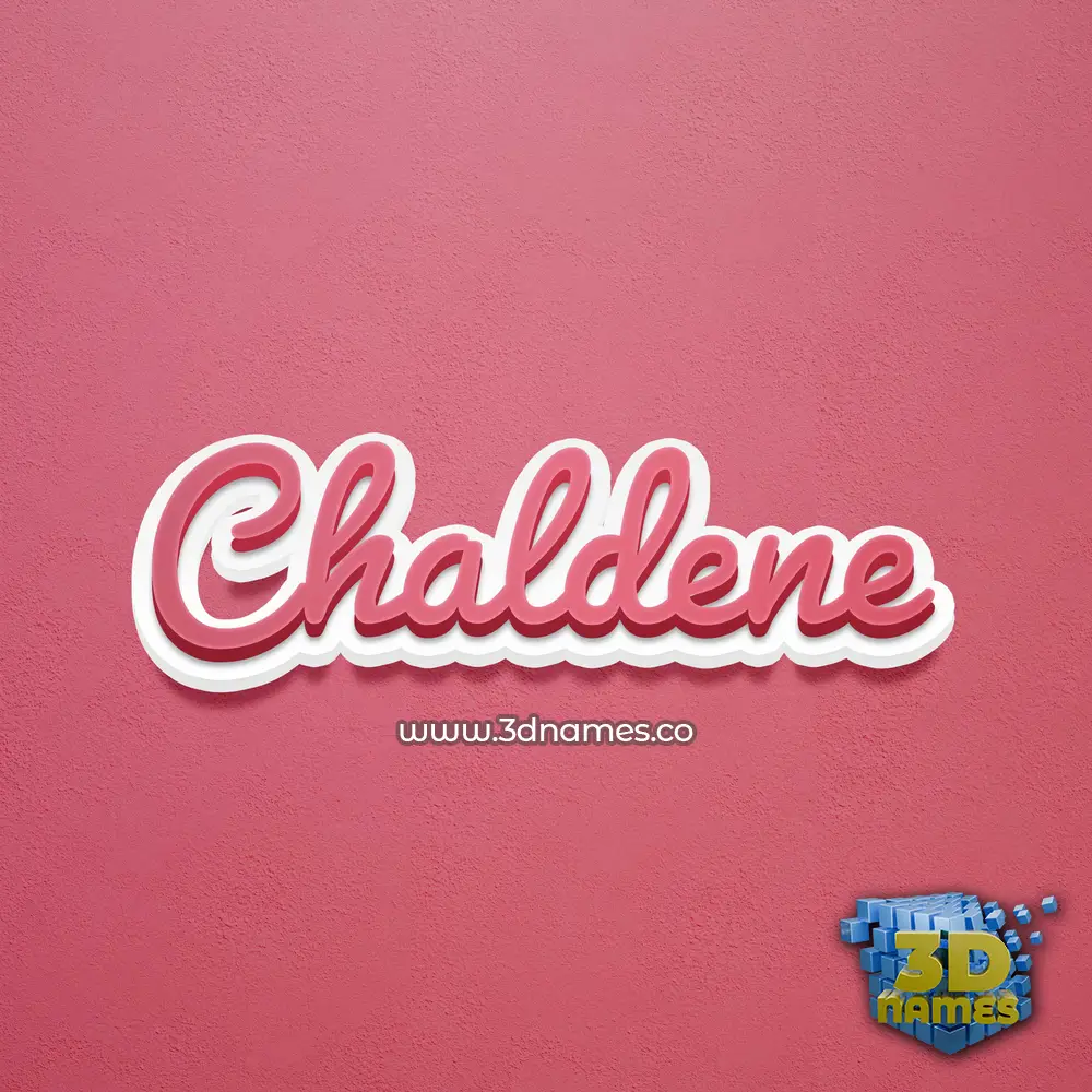 chaldene in Red Scribble style - 3D name wallpaper