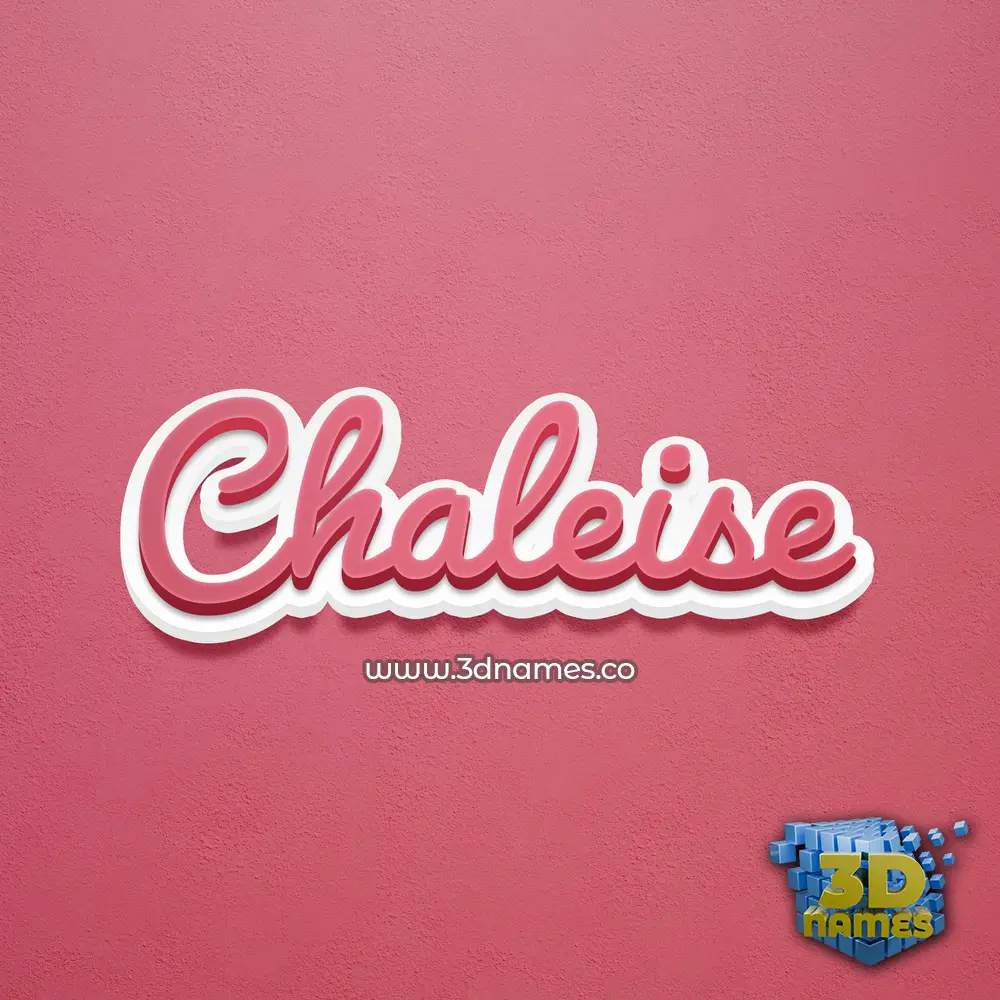 chaleise in Red Scribble style - 3D name wallpaper