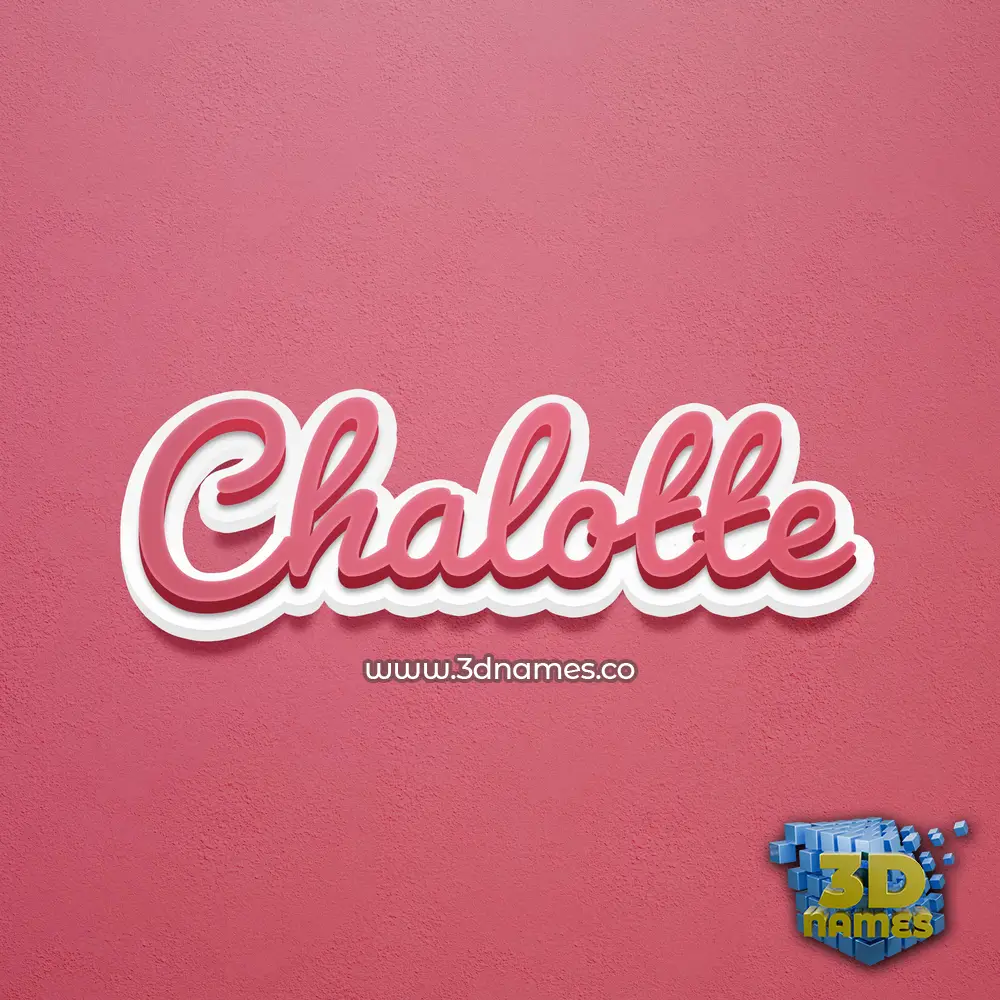 chalotte in Red Scribble style - 3D name wallpaper
