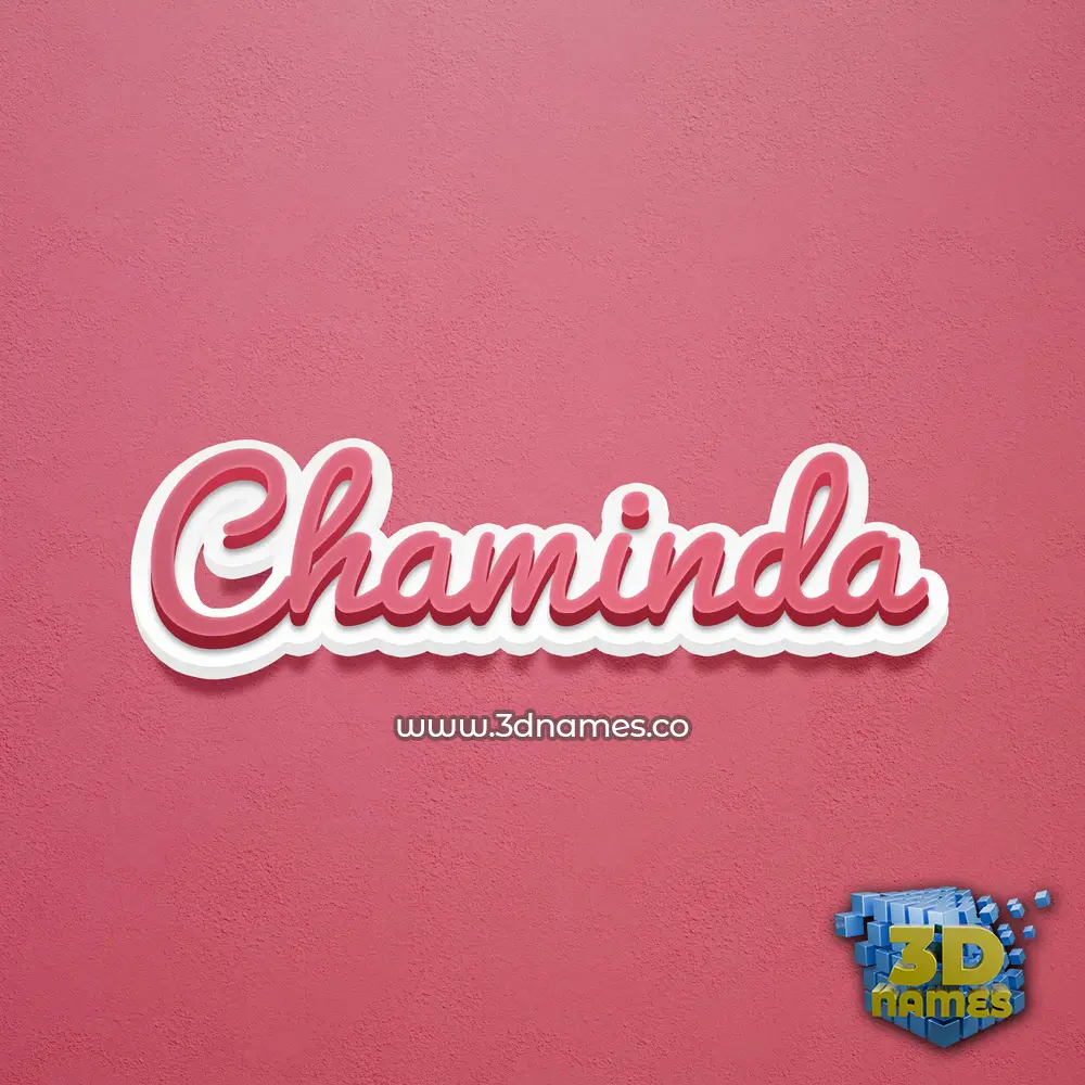 chaminda in Red Scribble style - 3D name wallpaper