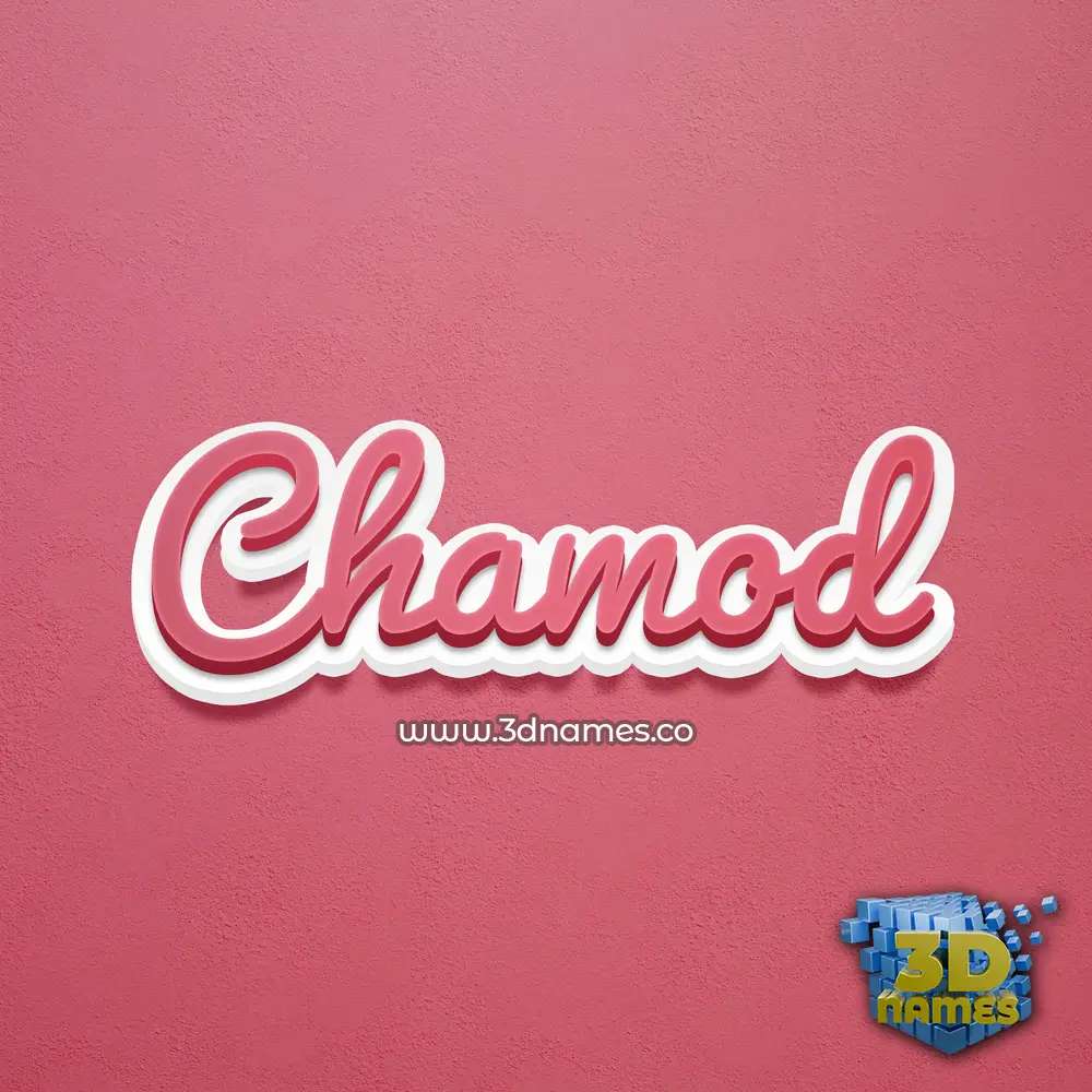 chamod in Red Scribble style - 3D name wallpaper