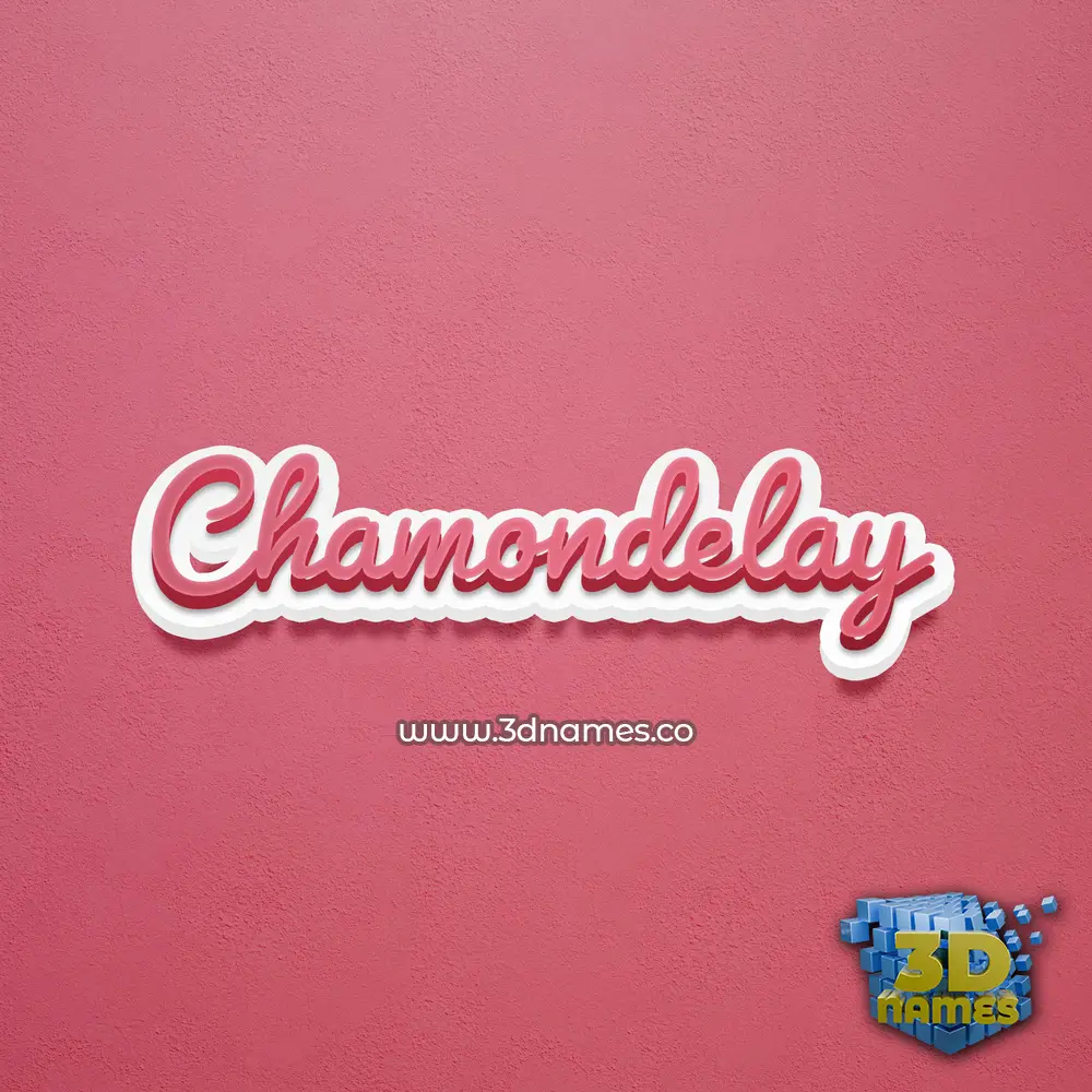 chamondelay in Red Scribble style - 3D name wallpaper