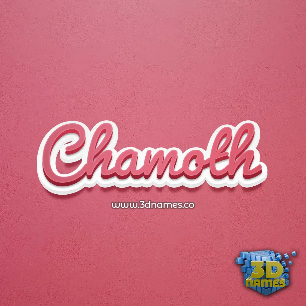 chamoth in Red Scribble style - 3D name wallpaper