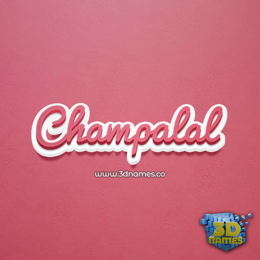 champalal in Red Scribble style - 3D name wallpaper
