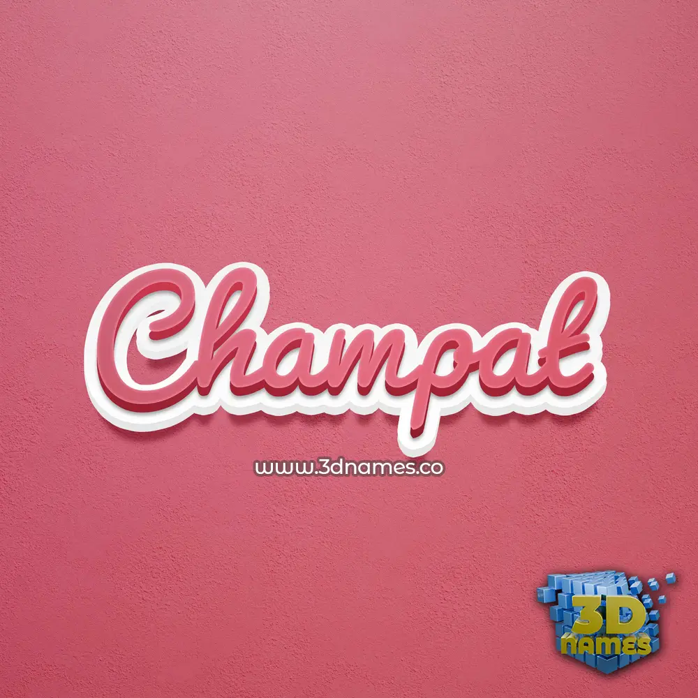 champat in Red Scribble style - 3D name wallpaper