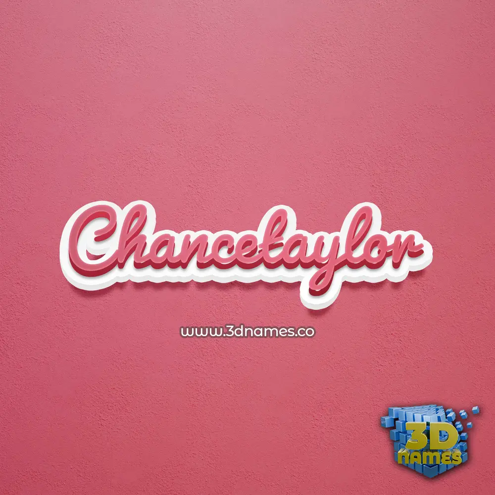 chancetaylor in Red Scribble style - 3D name wallpaper