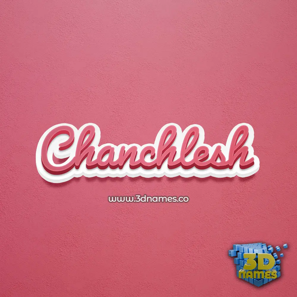 chanchlesh in Red Scribble style - 3D name wallpaper