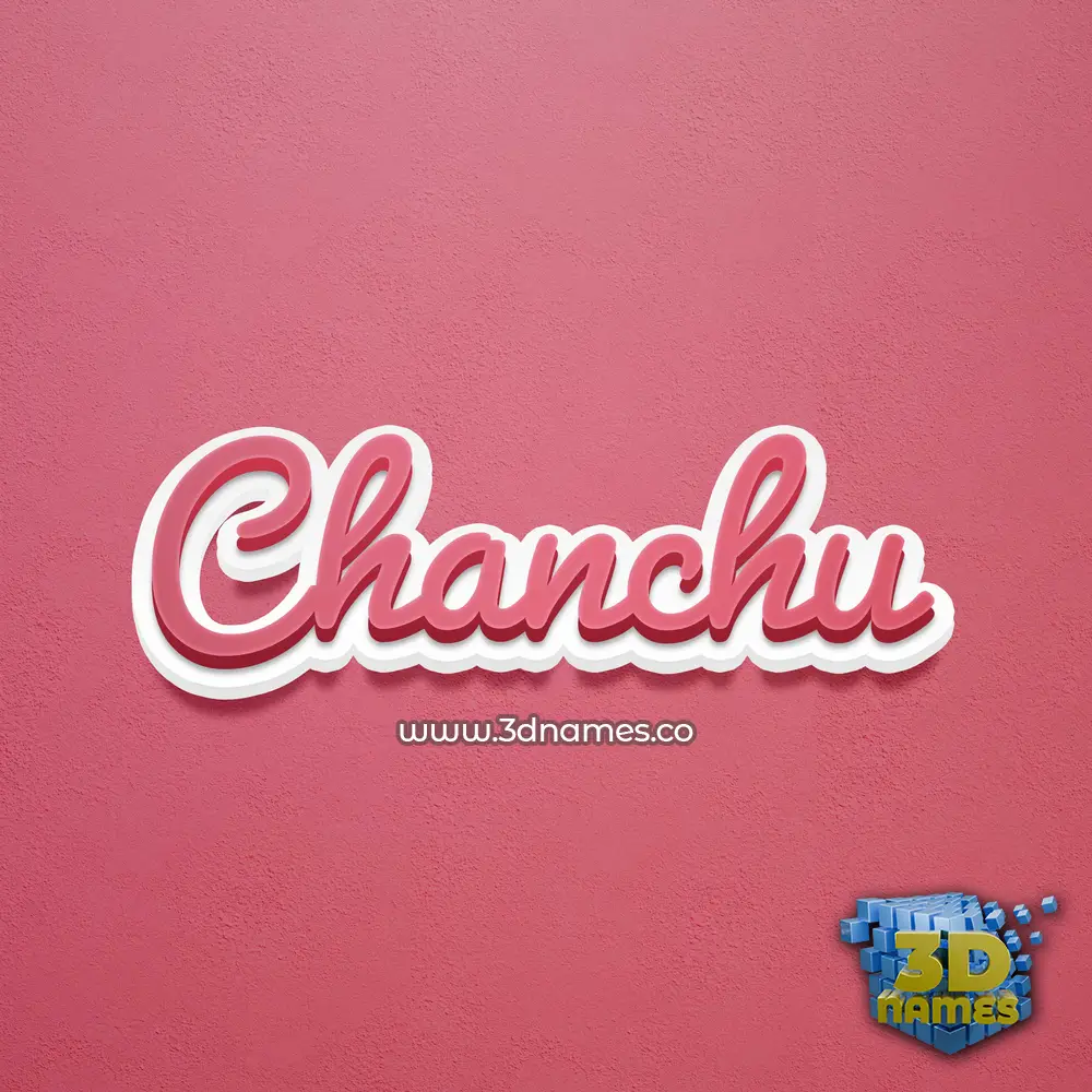 chanchu in Red Scribble style - 3D name wallpaper