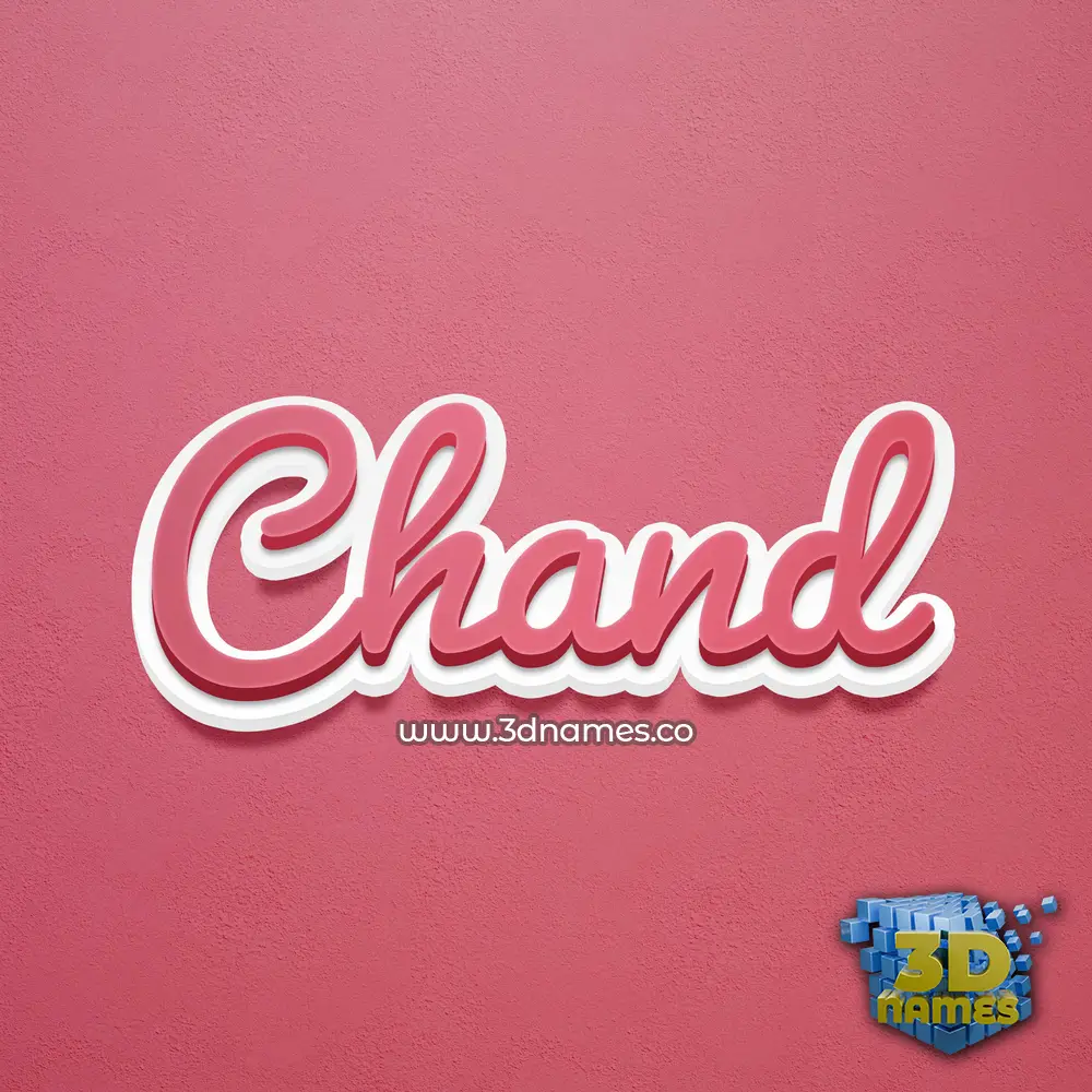 chand in Red Scribble style - 3D name wallpaper