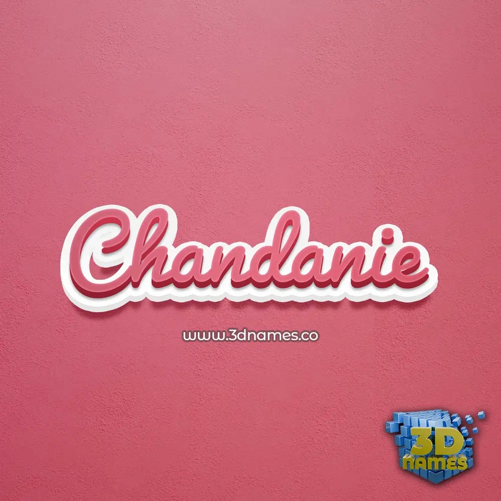 chandanie in Red Scribble style - 3D name wallpaper