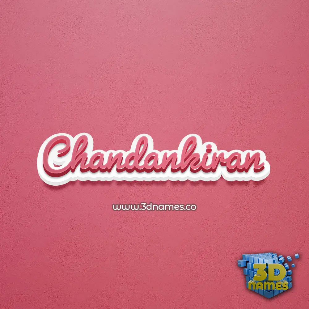 chandankiran in Red Scribble style - 3D name wallpaper