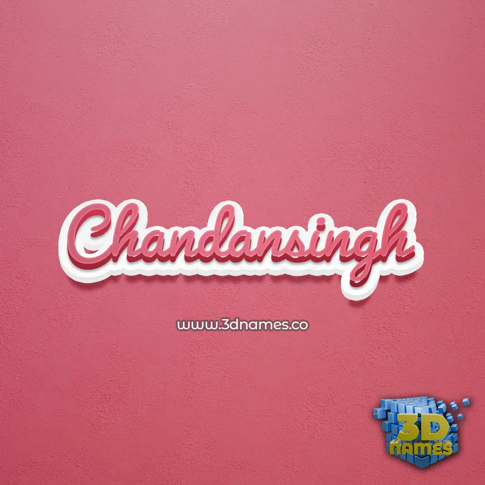 chandansingh in Red Scribble style - 3D name wallpaper