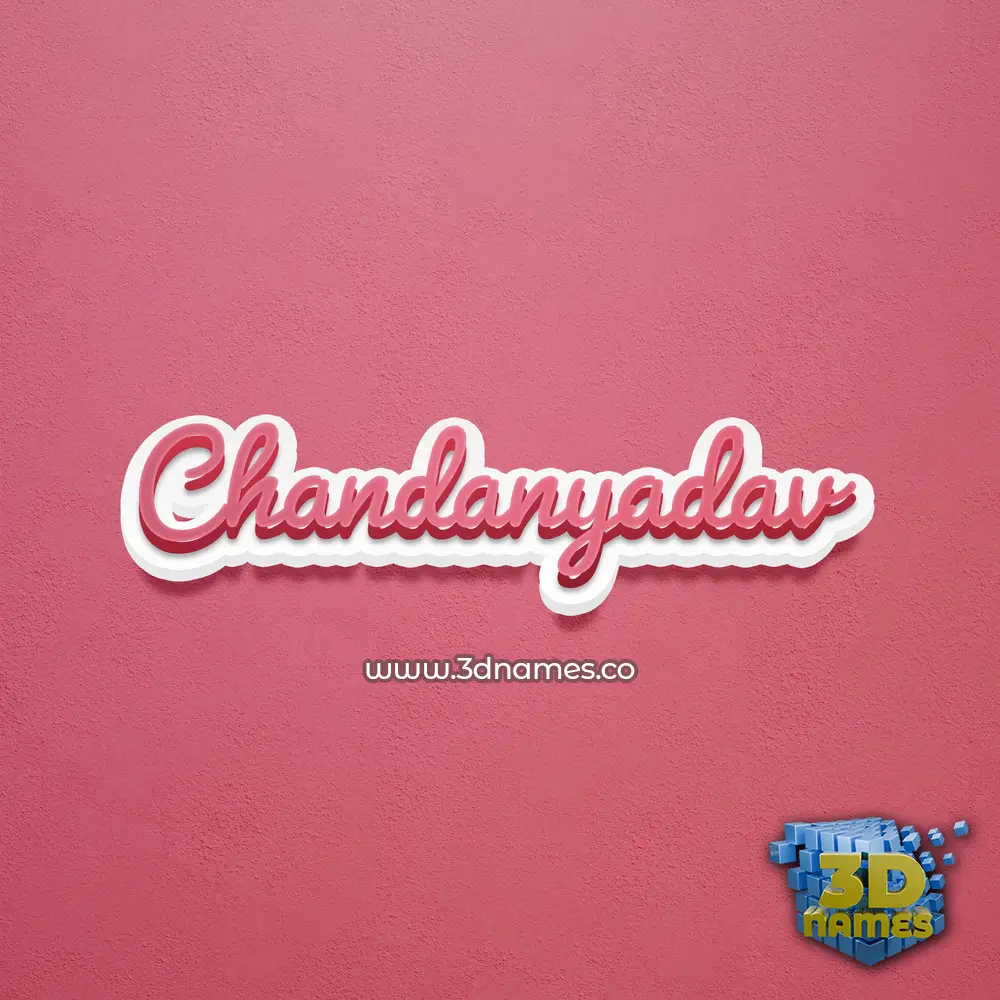 chandanyadav in Red Scribble style - 3D name wallpaper