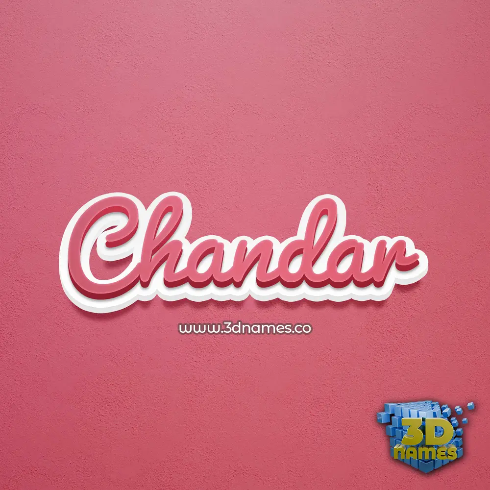 chandar in Red Scribble style - 3D name wallpaper