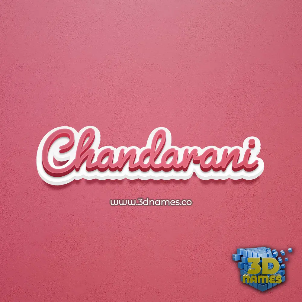 chandarani in Red Scribble style - 3D name wallpaper