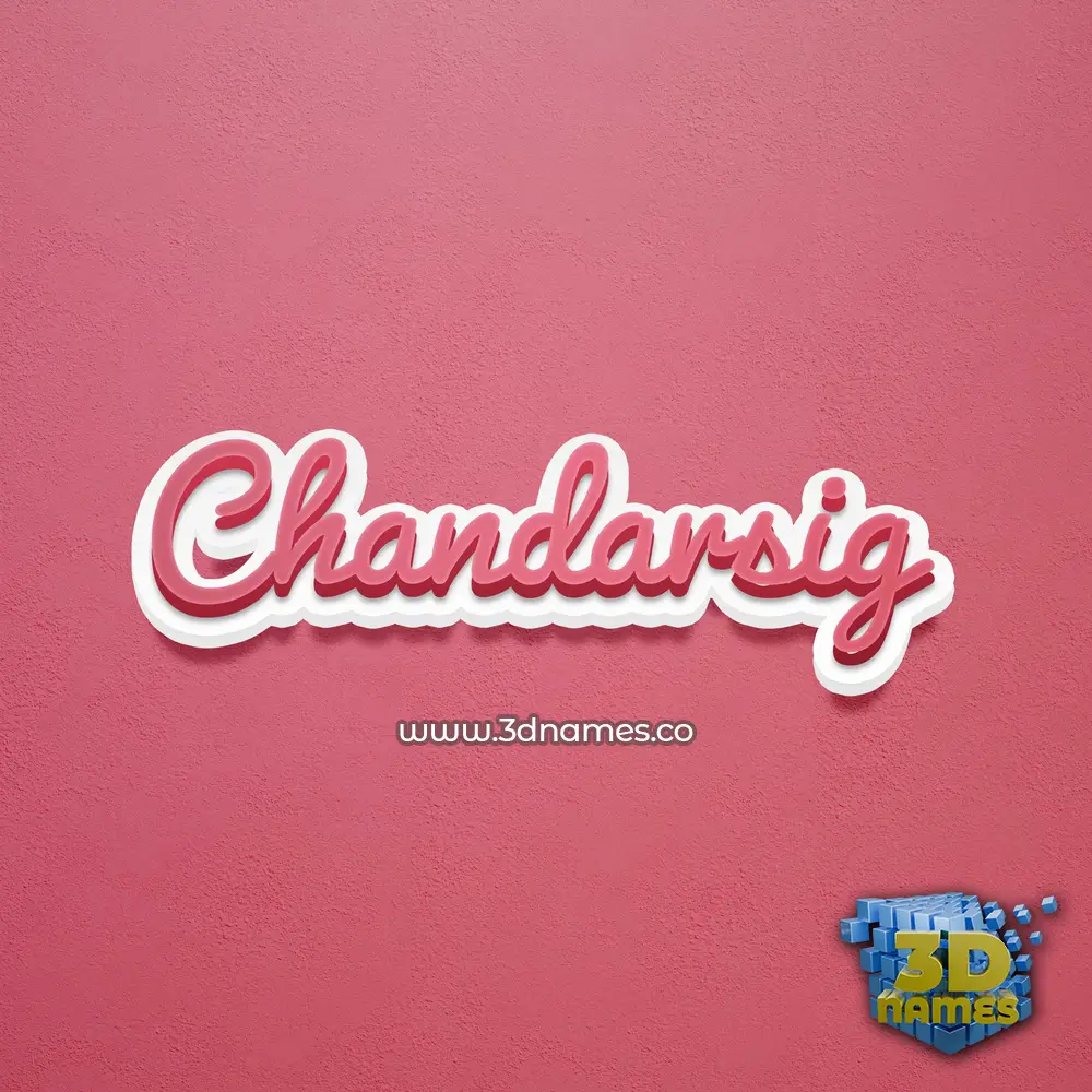 chandarsig in Red Scribble style - 3D name wallpaper
