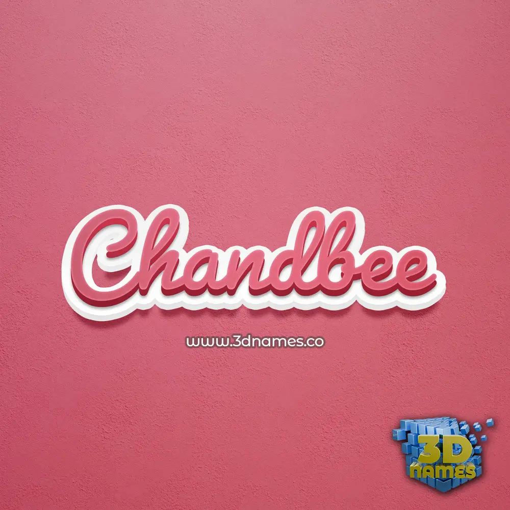 chandbee in Red Scribble style - 3D name wallpaper