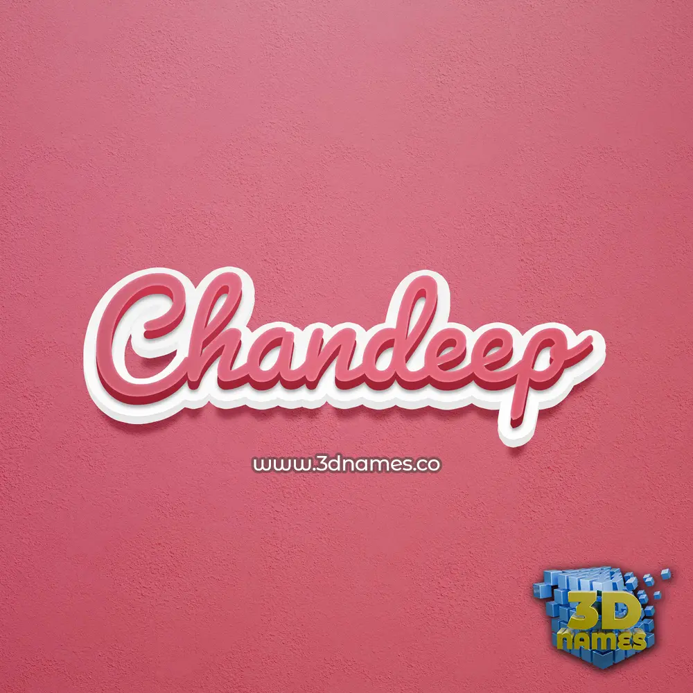 chandeep in Red Scribble style - 3D name wallpaper
