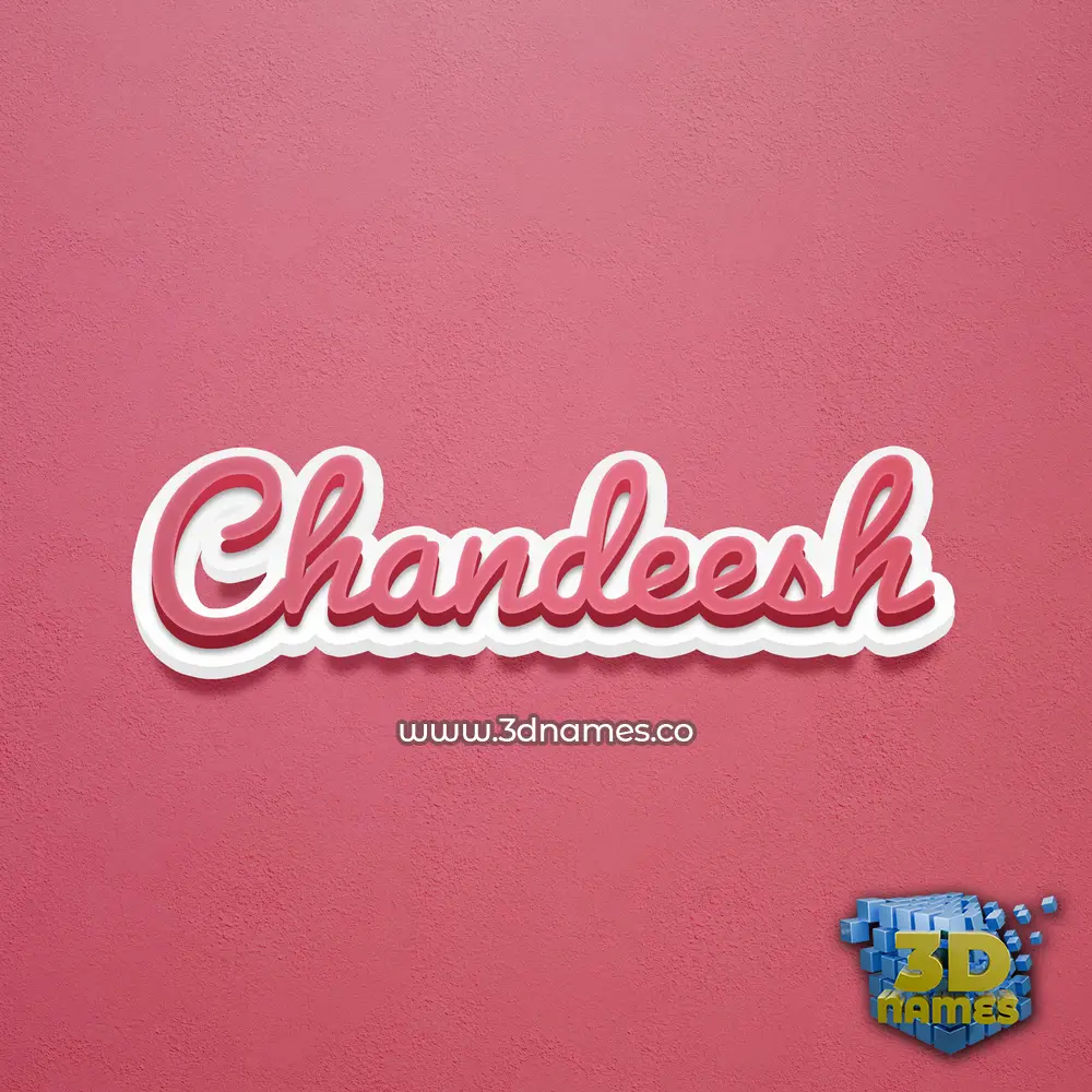 chandeesh in Red Scribble style - 3D name wallpaper