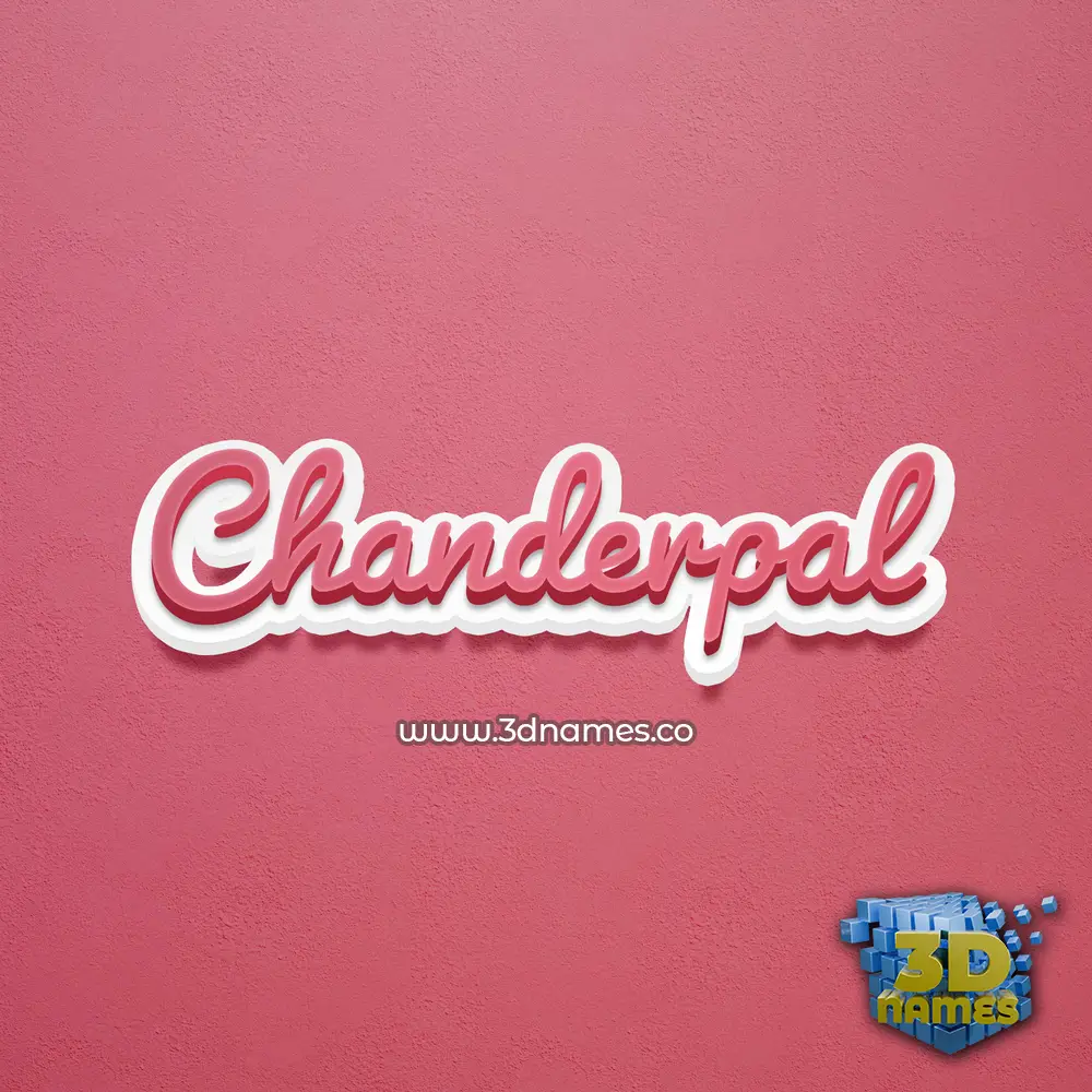 chanderpal in Red Scribble style - 3D name wallpaper