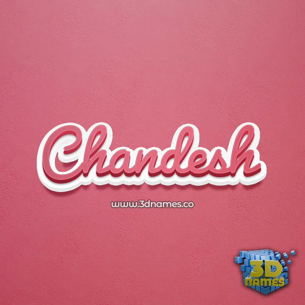 chandesh in Red Scribble style - 3D name wallpaper