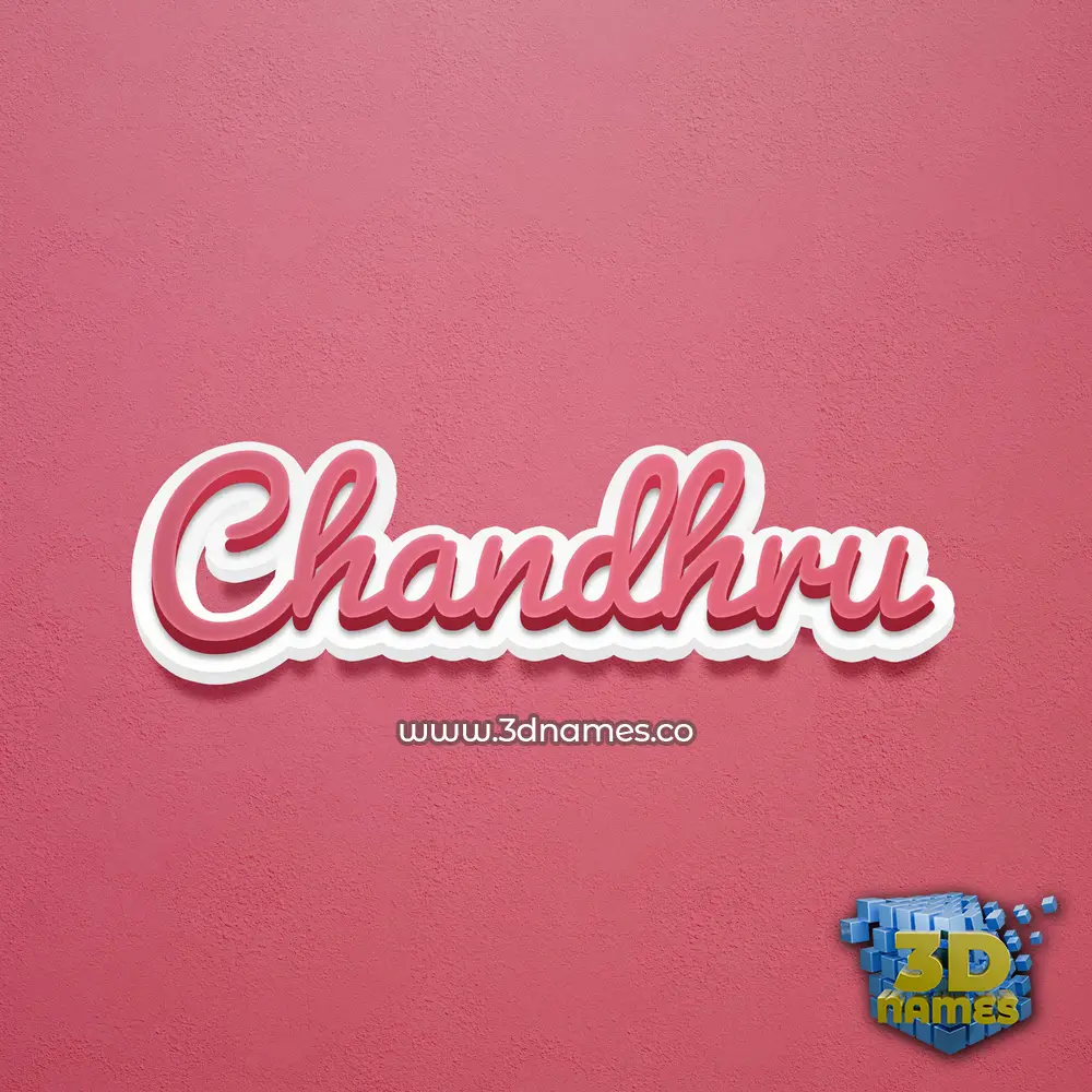 chandhru in Red Scribble style - 3D name wallpaper