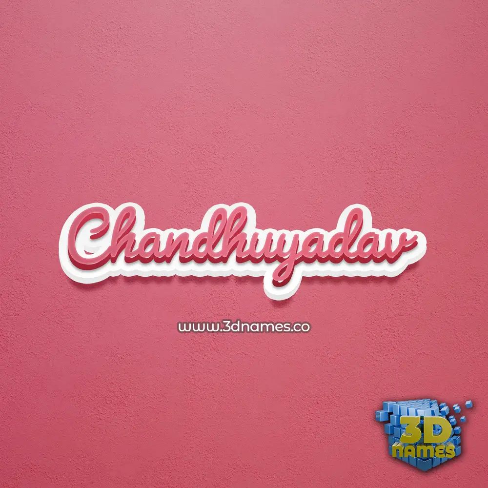 chandhuyadav in Red Scribble style - 3D name wallpaper