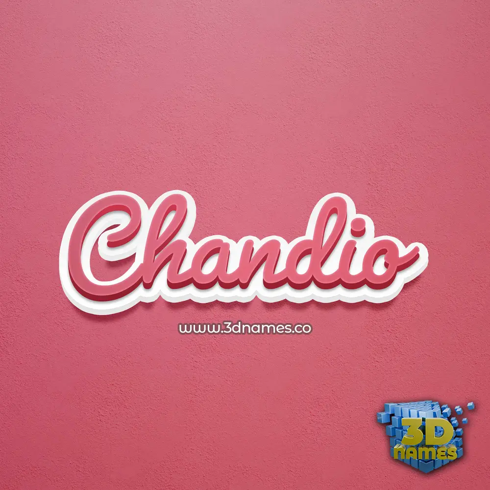 chandio in Red Scribble style - 3D name wallpaper